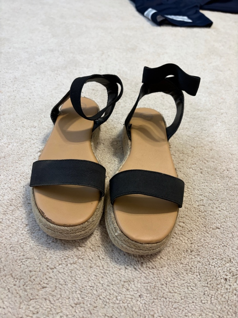 wonder nation Black Espadrille Platform Sandals